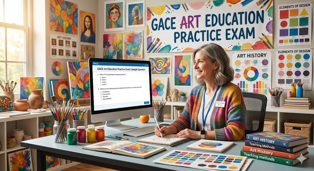 GACE Art Education Practice Exam Banner