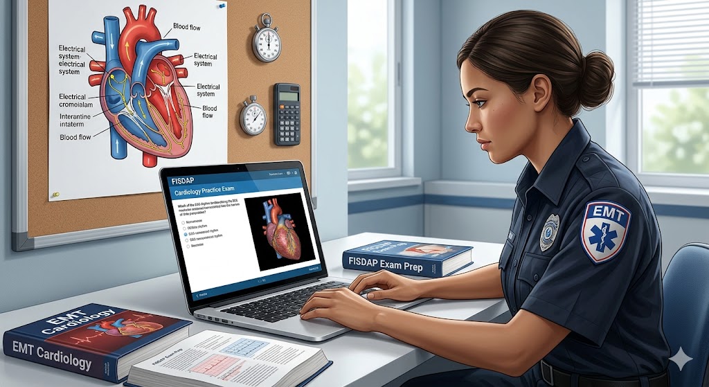 Field Internship Student Data Acquisition Project (FISDAP) EMT Cardiology Practice Exam Banner