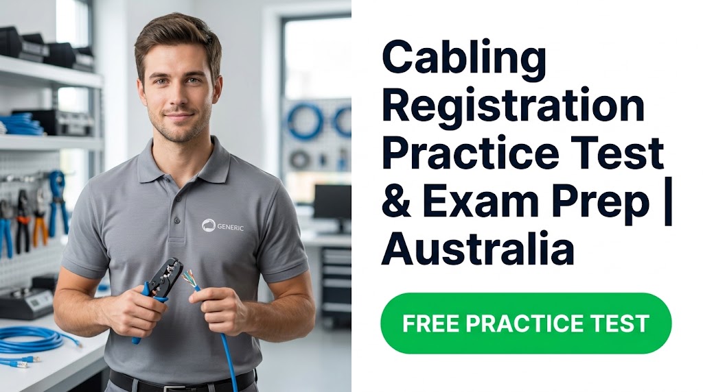 Cabling Registration Practice Test & Exam Prep | Australia Banner