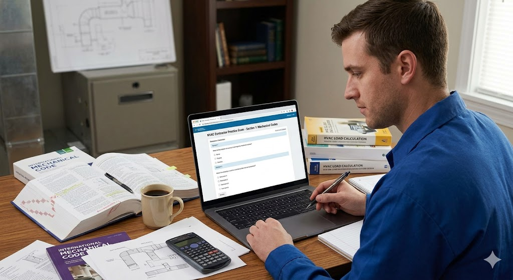 HVAC Contractor Practice Exam Banner