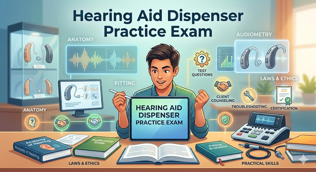 Hearing Aid Dispenser Practice Test Banner