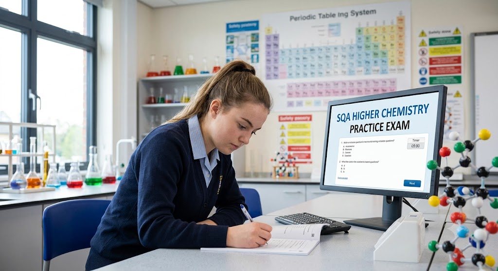 SQA Higher Chemistry Practice Exam Banner
