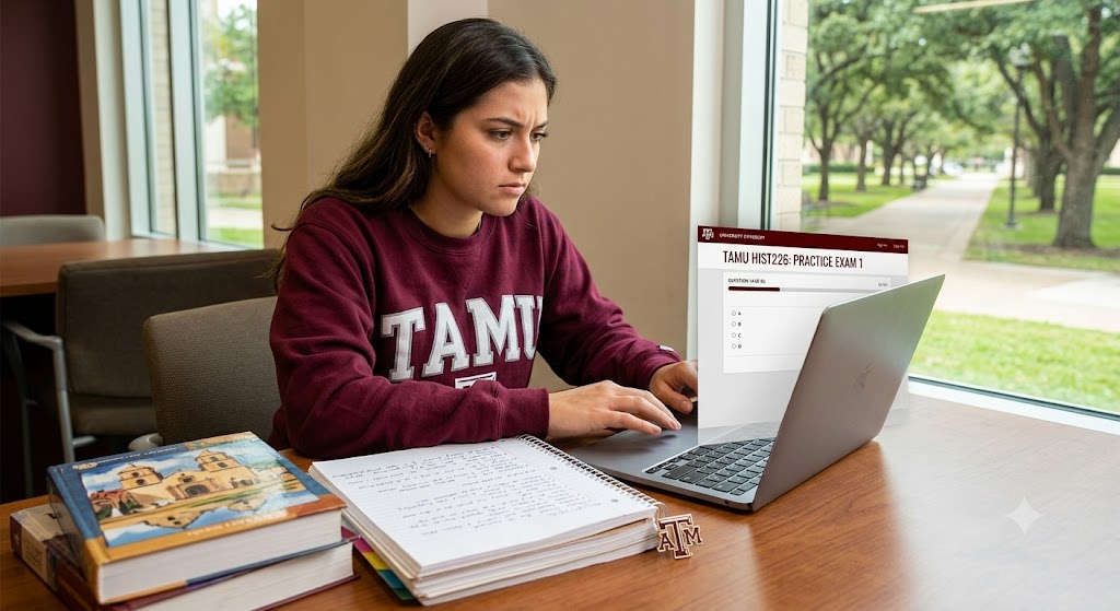 TAMU HIST226 History of Texas Practice Exam Banner