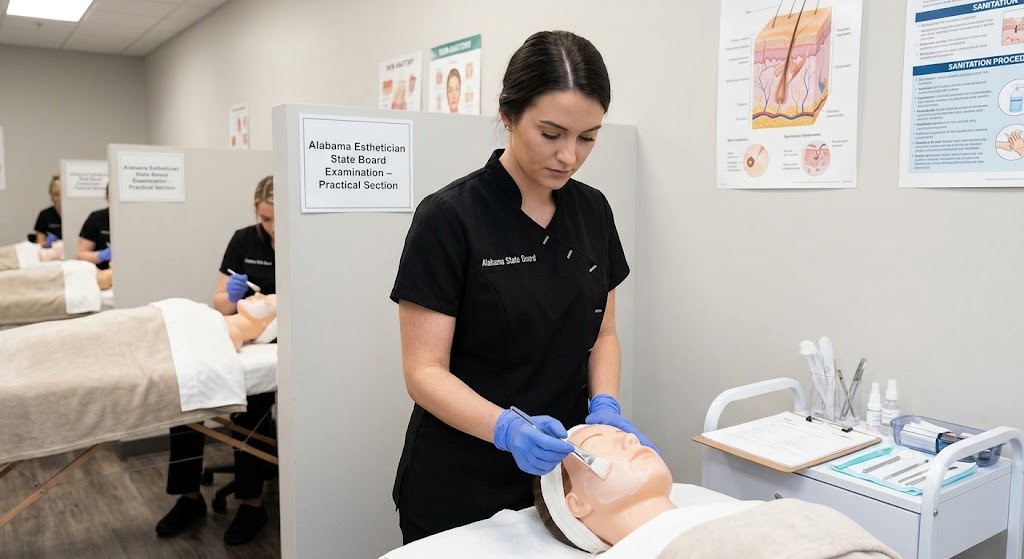 Alabama Esthetician State Board Practice Exam Banner