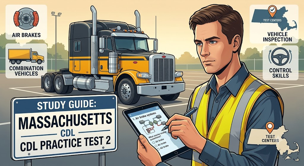 Massachusetts CDL Practice Test 2 Banner