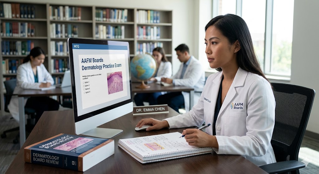 AAFM Boards Dermatology Practice Exam Banner