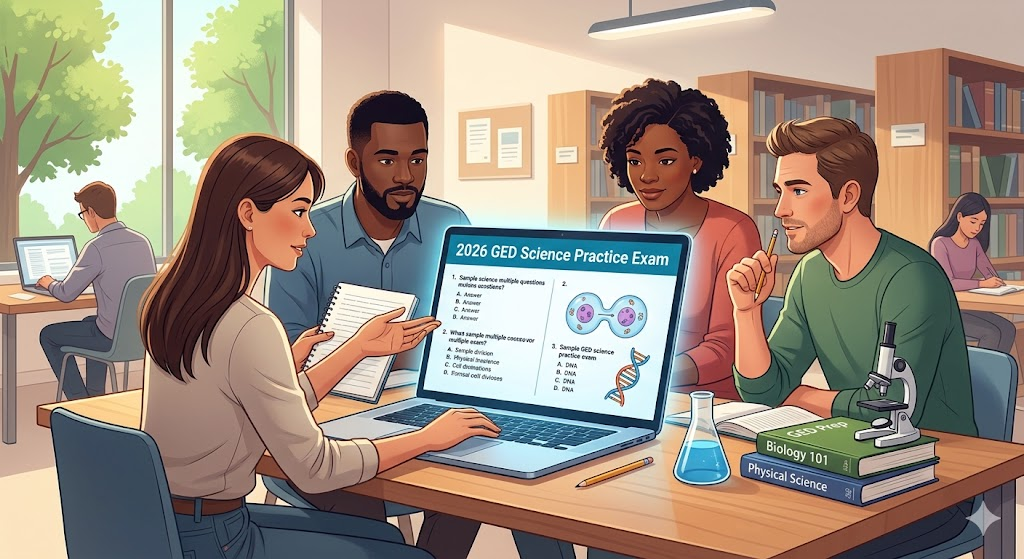 GED Science Practice Test 2026 | Real Exam Questions and Answers Banner