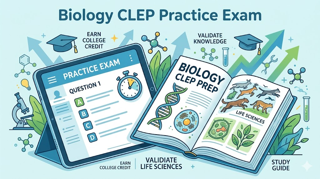 Biology CLEP Prep Practice Exam Banner
