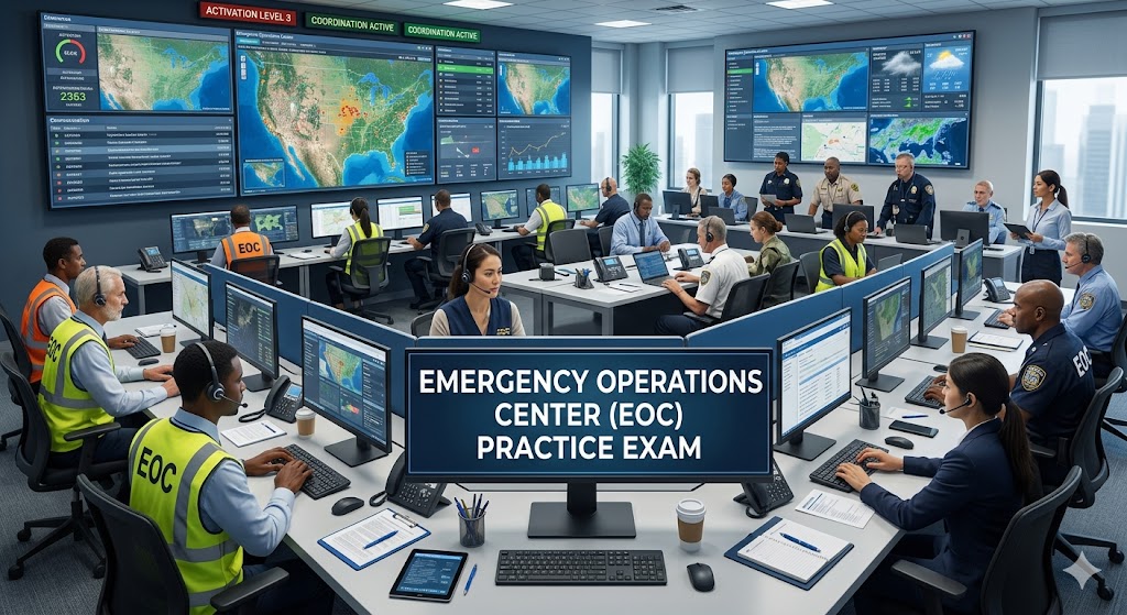 Emergency Operations Center (EOC) Practice Exam Banner