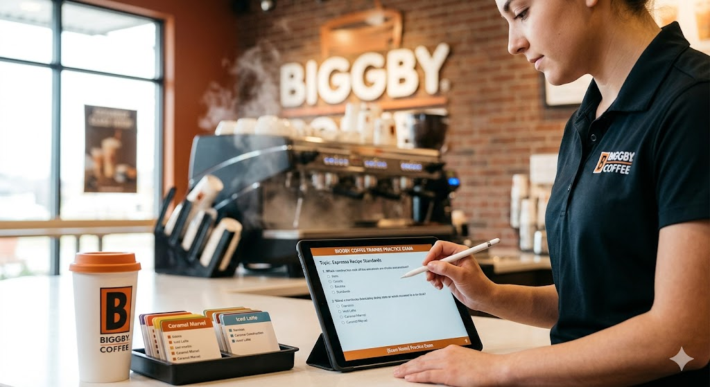 Biggby Coffee Trainee Practice Test Banner