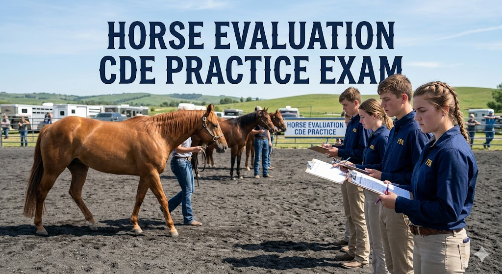 Horse Evaluation CDE Practice Exam Banner