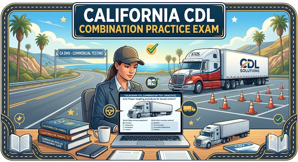 California CDL Combination Vehicles Test Banner