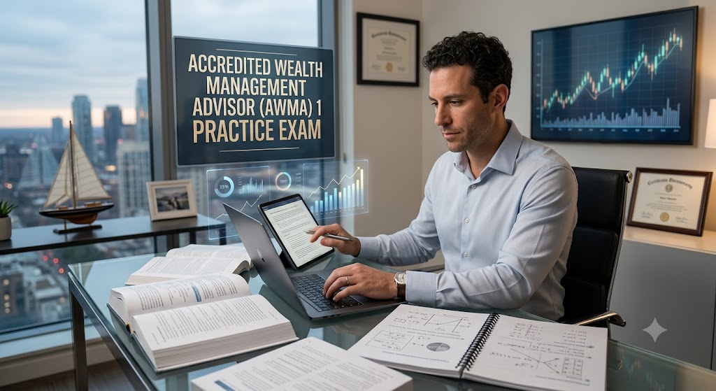 Accredited Wealth Management Advisor (AWMA) 1 Practice Exam Banner