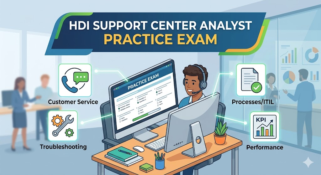 HDI Support Center Analyst Practice Exam Banner