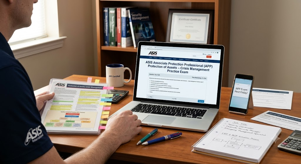 ASIS Associate Protection Professional (APP) Protection of Assets – Crisis Management Practice Exam Banner