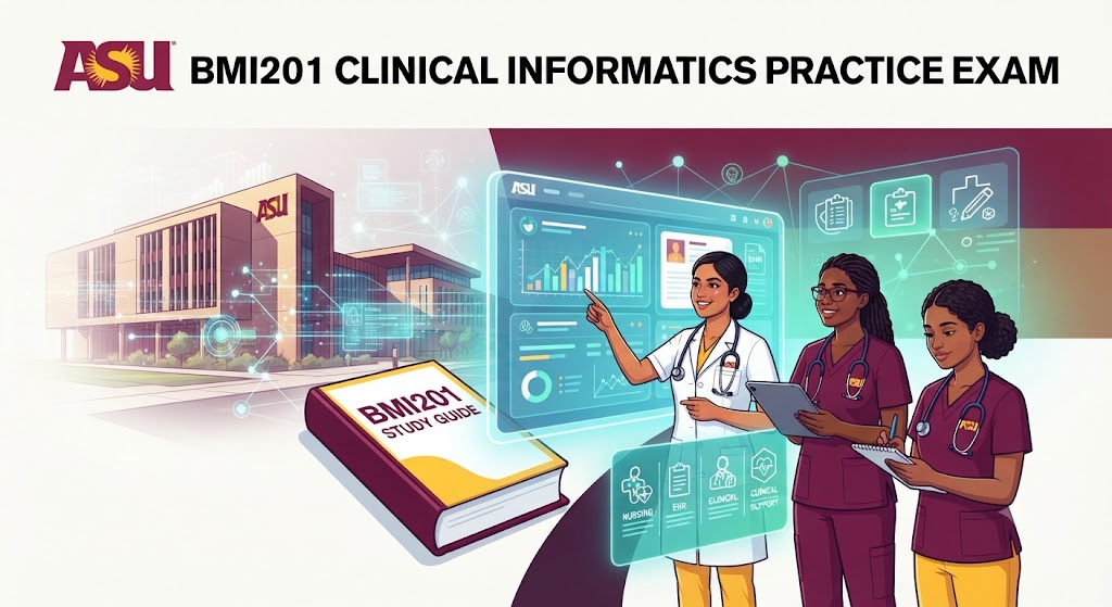 Arizona State University (ASU) BMI201 Introduction to Clinical Informatics Final Practice Exam Banner