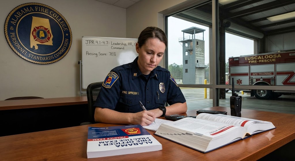 Alabama Fire College Fire Officer 1 Practice Test Banner