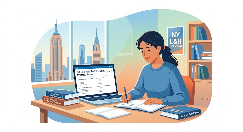 New York Life Accident and Health Practice Exam Banner