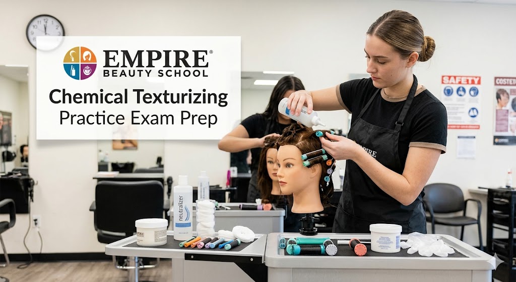 Empire Beauty School Chemical Texturizing Practice Test Banner