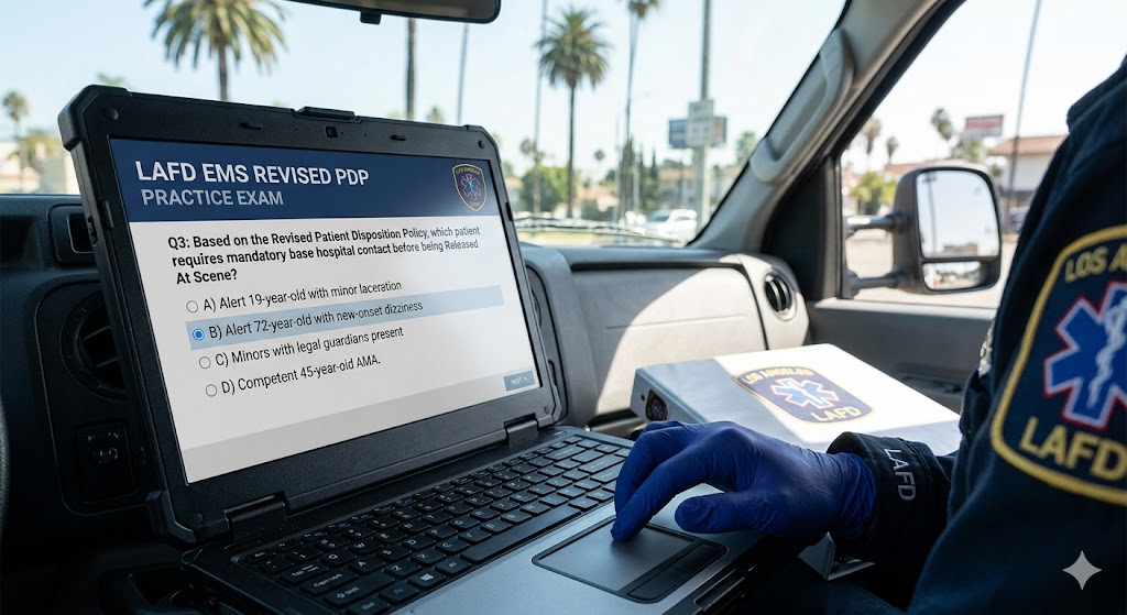 LAFD EMS Revised Patient Disposition Policy (PDP) Practice Test Banner