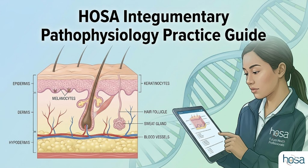 HOSA Pathophysiology Integumentary Practice Test Banner