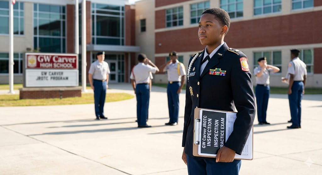 GW Carver JROTC Inspection Practice Test Banner