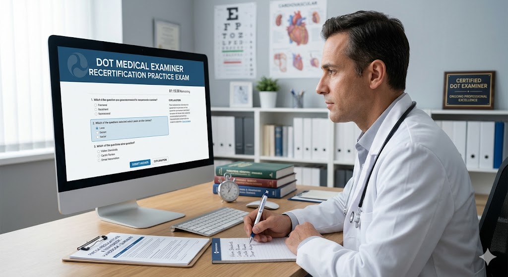 DOT Medical Examiner Recertification Practice Exam Banner