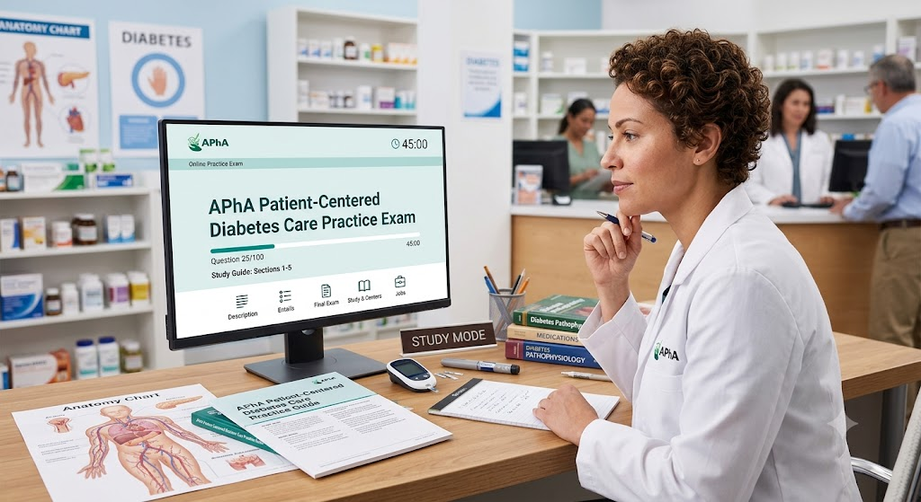 APhA Patient‑Centered Diabetes Care Practice Exam Banner