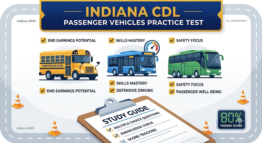 Iowa CDL Passenger Vehicles Practice Test Banner