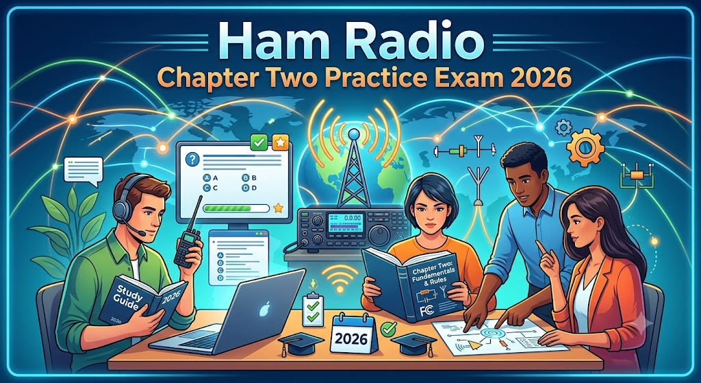 Ham Radio Chapter Two Practice Test 2026 (Technician Class) Banner