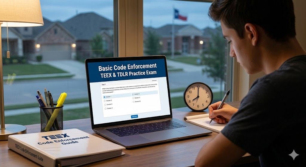 Basic Code Enforcement TEEX & TDLR Practice Test Banner