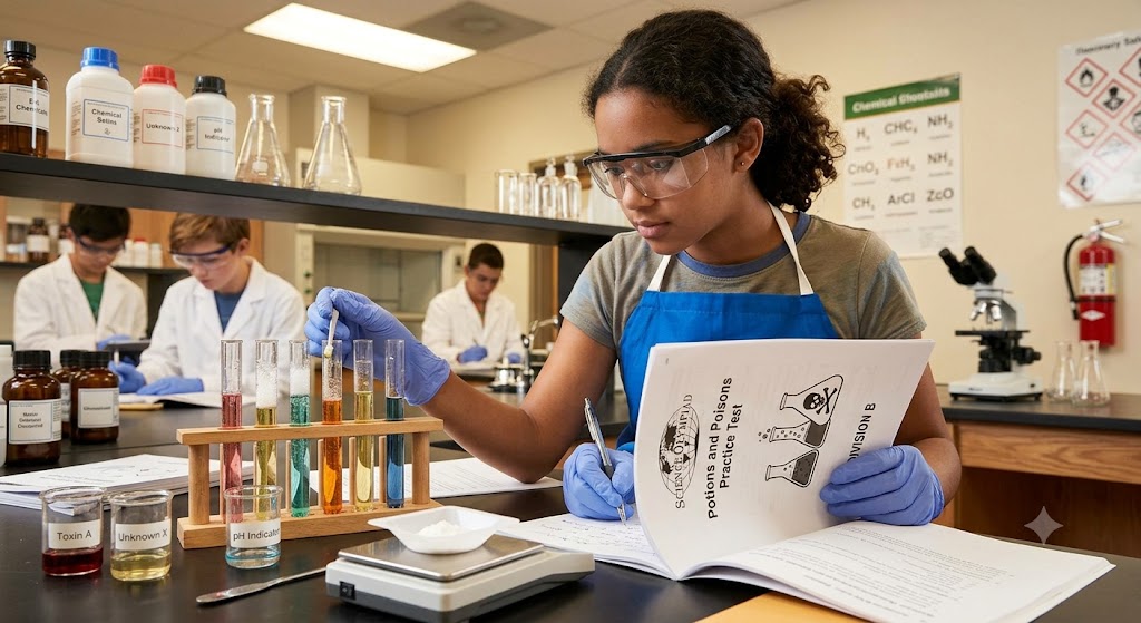 Science Olympiad Potions and Poisons Practice Test Banner