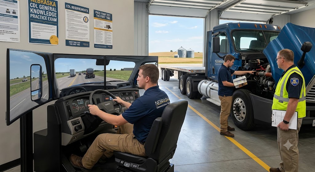 Nebraska CDL General Knowledge Test Simulator Banner