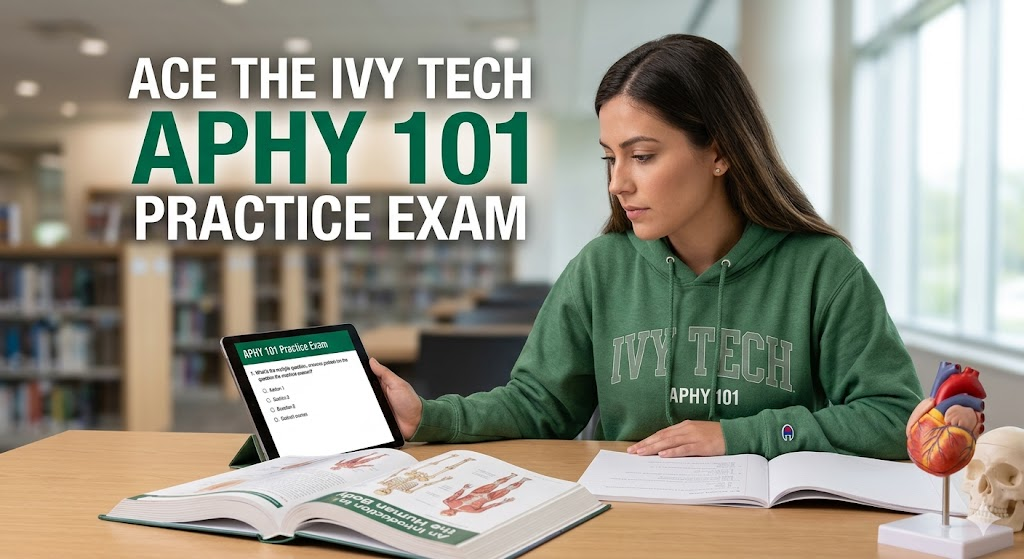 Ivy Tech APHY 101 – An Introduction to the Human Body Practice Test Banner