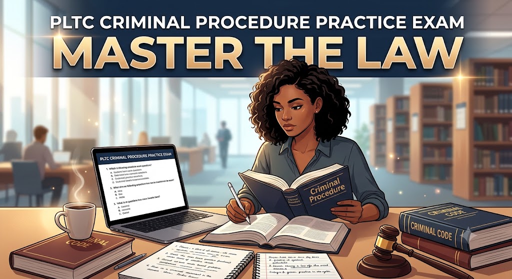 Professional Legal Training Course (PLTC) Criminal Procedure Practice Exam Banner