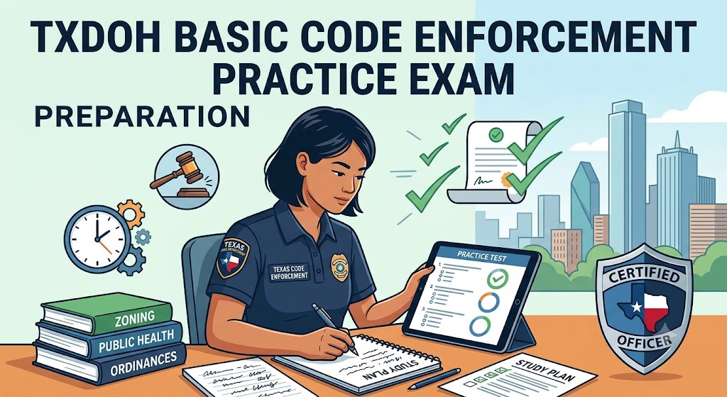 TXDOH Basic Code Enforcement Practice Test Banner