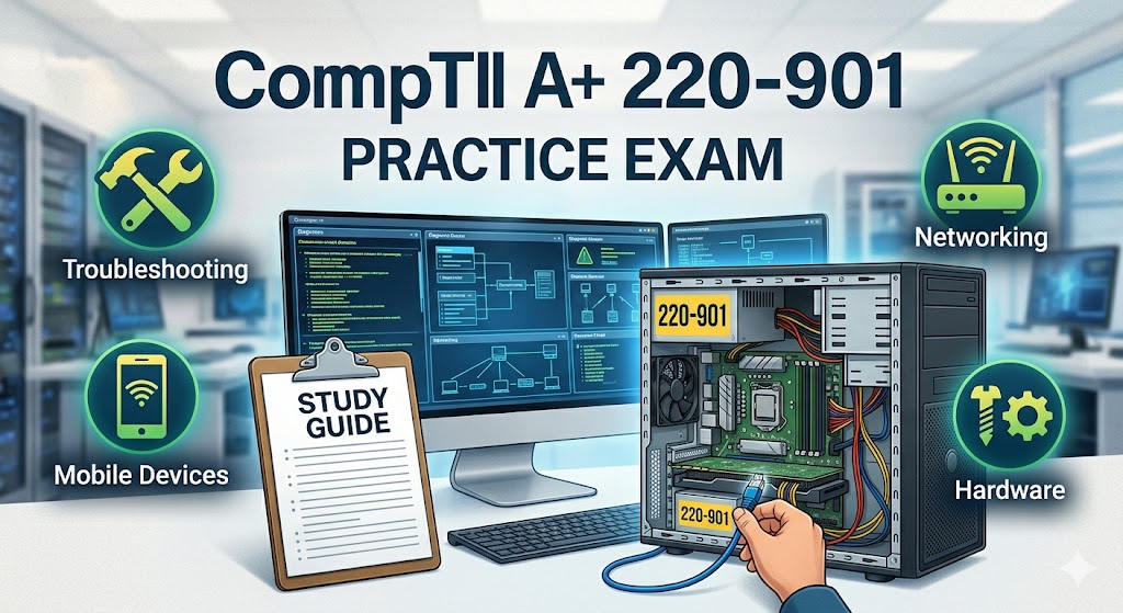 CompTIA A+ (220-901) Practice Exam Banner