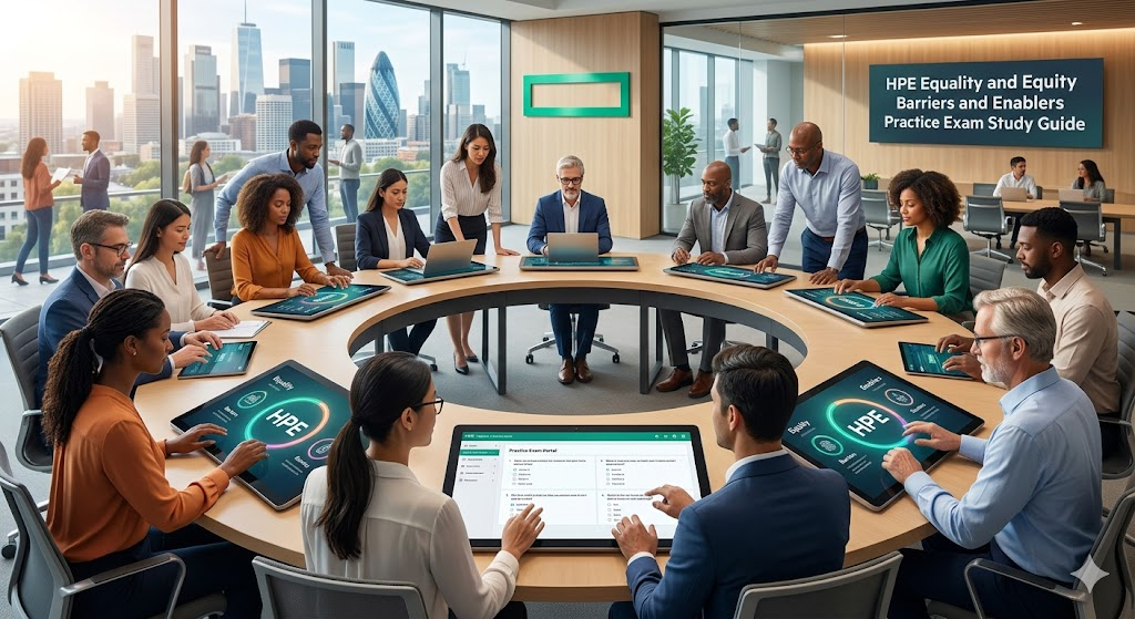 HPE Equality and Equity, Barriers and Enablers Practice Exam Banner