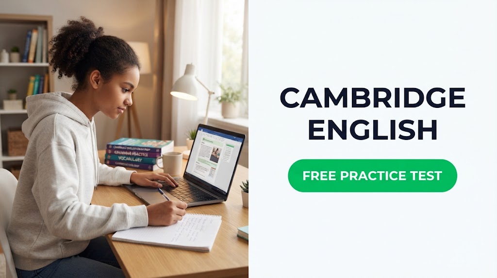 Cambridge English Practice Test & Exam Prep Banner