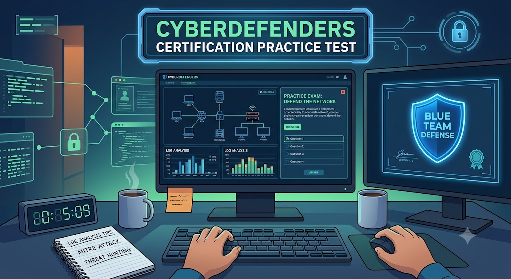 Cyberdefenders Practice Test & Exam Prep Banner