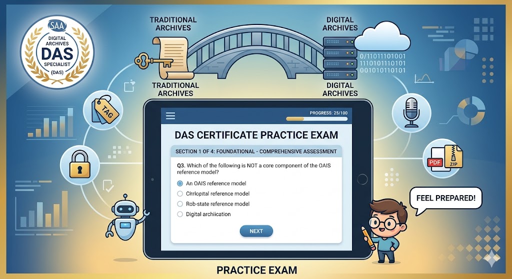 Digital Archives Specialist (DAS) Certificate Practice Exam Banner