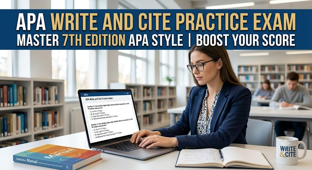 APA Write and Cite Practice Test Banner