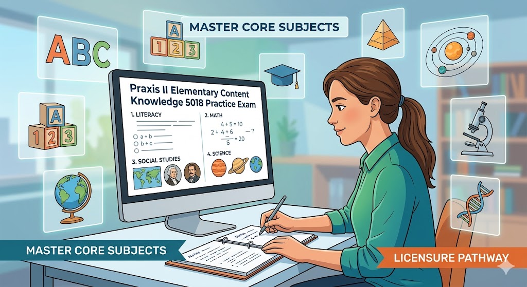 Praxis II Elementary Content Knowledge (5018) Practice Test Banner