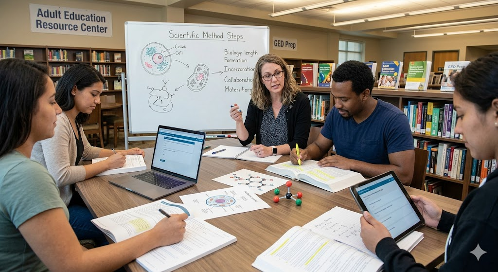 GED Science Practice Banner