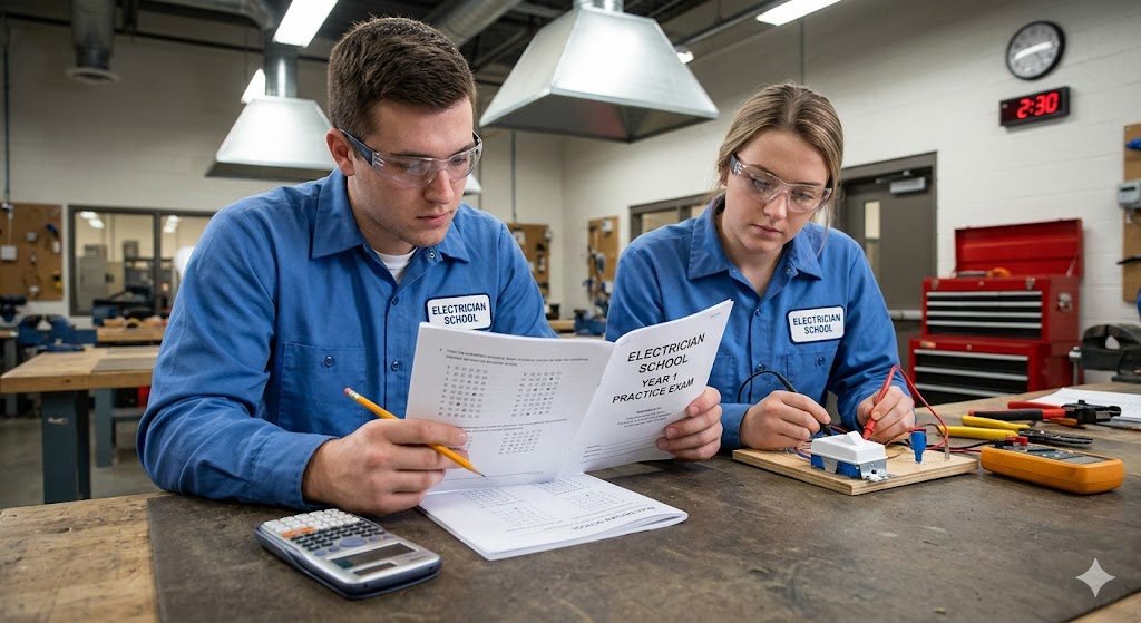Electrician School Year 1 Practice Exam Banner