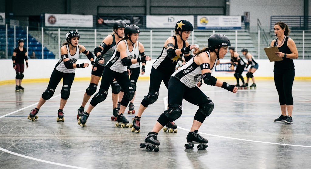 Roller Derby Skills Practice Test Banner