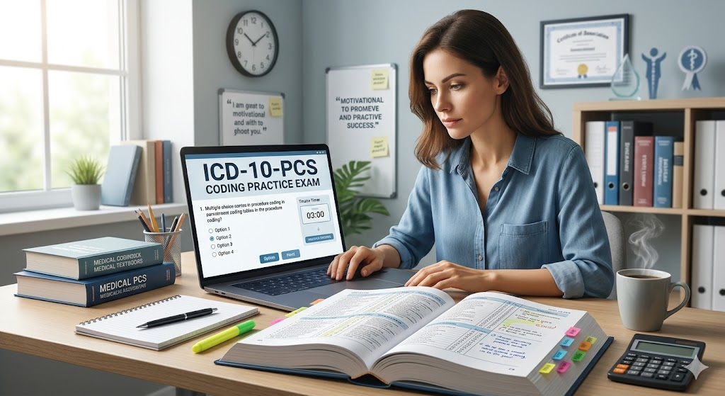 ICD-10-PCS Coding Practice Exam Banner