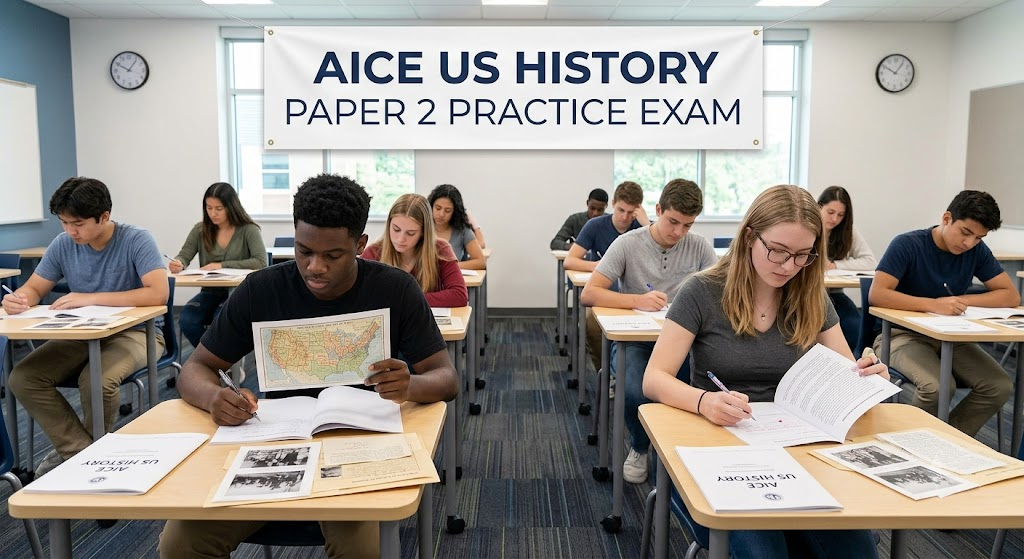 AICE US History Paper 2 Practice Exam Banner