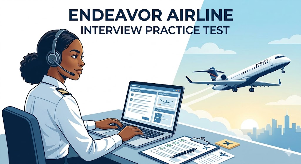 Endeavor Airline Interview Practice Test Banner