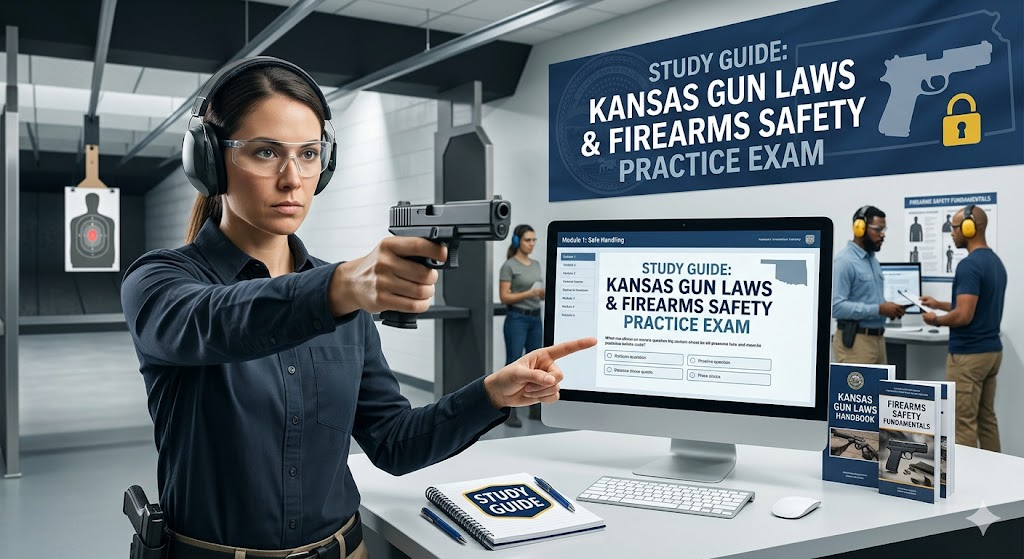 Kansas Gun Laws & Firearms Safety Practice Exam Banner